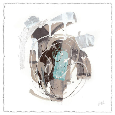 Tranquil Marks III White Modern Wood Framed Art Print by Vess, June Erica