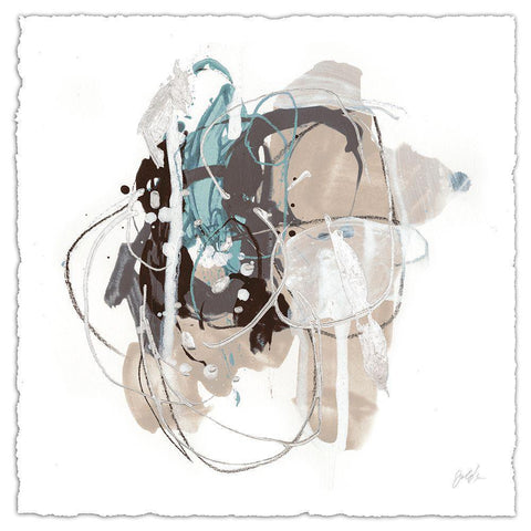 Tranquil Marks IV Black Modern Wood Framed Art Print by Vess, June Erica