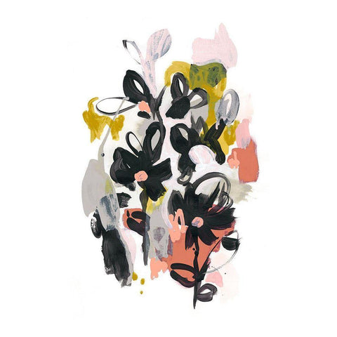 Gather Garden II White Modern Wood Framed Art Print by Vess, June Erica