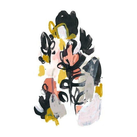 Gather Garden III White Modern Wood Framed Art Print by Vess, June Erica