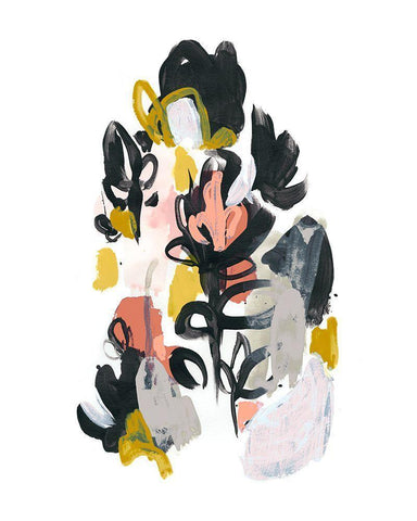 Gather Garden III Black Ornate Wood Framed Art Print with Double Matting by Vess, June Erica