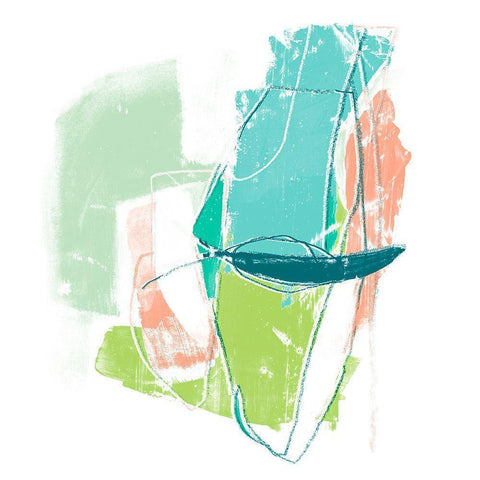 Chromatic Intent I Gold Ornate Wood Framed Art Print with Double Matting by Vess, June Erica