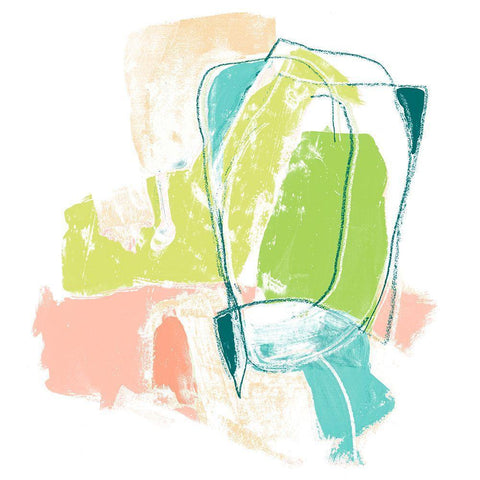 Chromatic Intent III White Modern Wood Framed Art Print with Double Matting by Vess, June Erica