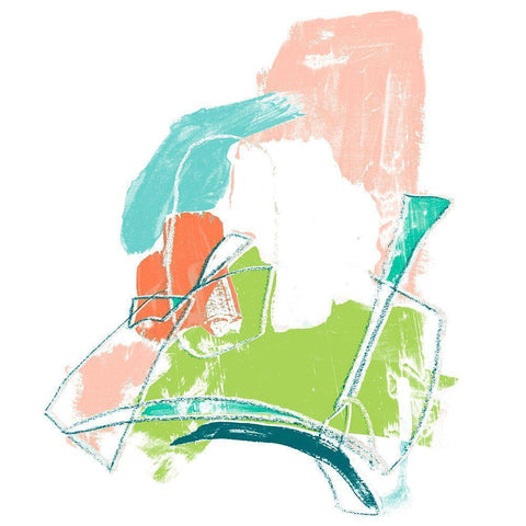 Chromatic Intent V Gold Ornate Wood Framed Art Print with Double Matting by Vess, June Erica