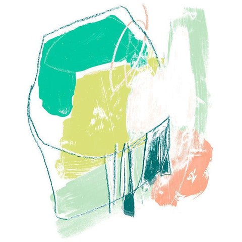 Chromatic Intent VI Black Ornate Wood Framed Art Print with Double Matting by Vess, June Erica