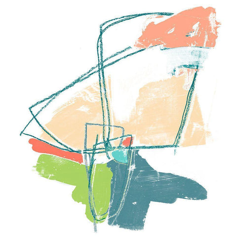 Chromatic Intent IX Black Modern Wood Framed Art Print with Double Matting by Vess, June Erica