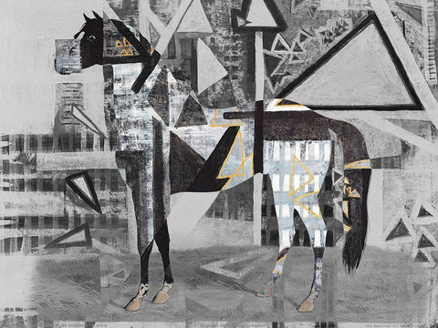 Gold Dust Black Ornate Wood Framed Art Print with Double Matting by Arbel, Lori