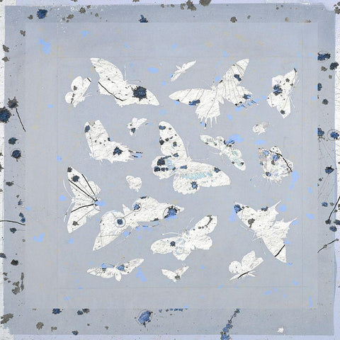 19th Century Butterfly Constellations in Blue III Black Modern Wood Framed Art Print with Double Matting by Arbel, Lori