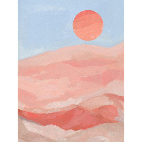 Summer Sun I Black Modern Wood Framed Art Print with Double Matting by Green, Jacob