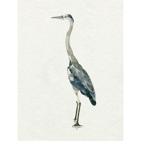 Saltwater Herons II White Modern Wood Framed Art Print by Caroline, Emma