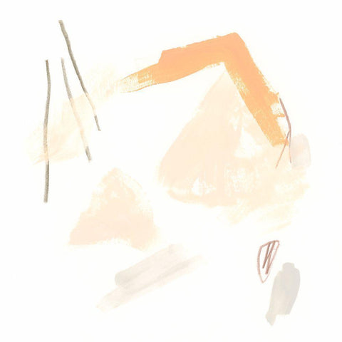 Citrus Space I White Modern Wood Framed Art Print with Double Matting by Vess, June Erica