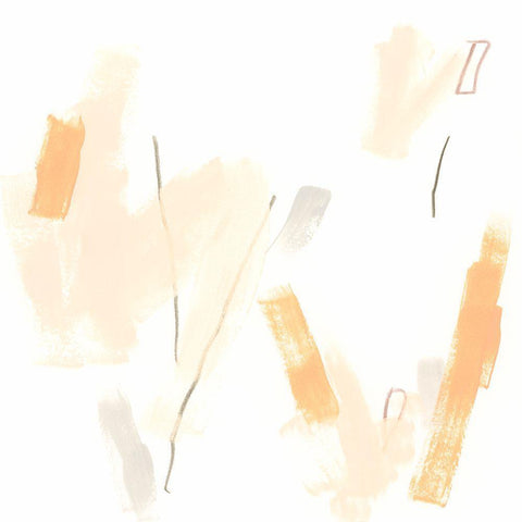 Citrus Space III White Modern Wood Framed Art Print with Double Matting by Vess, June Erica