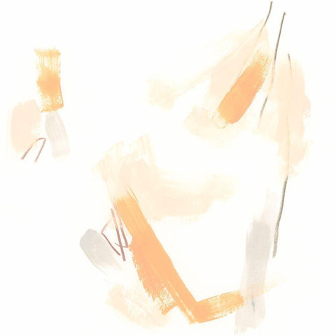 Citrus Space IV White Modern Wood Framed Art Print with Double Matting by Vess, June Erica