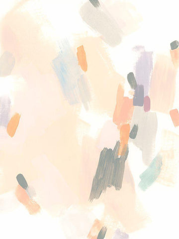 Cascade Rhythm II White Modern Wood Framed Art Print with Double Matting by Vess, June Erica