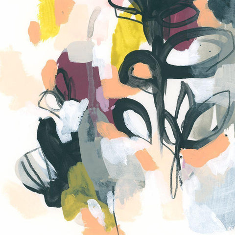 Garden Extraction VI Gold Ornate Wood Framed Art Print with Double Matting by Vess, June Erica