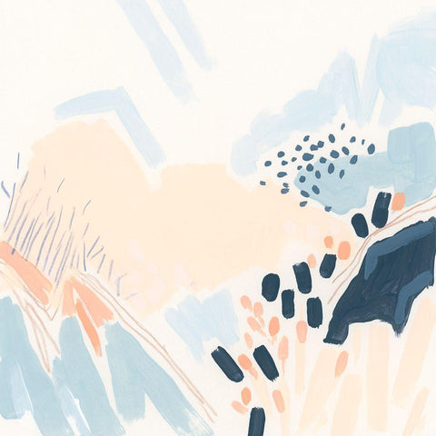 Abstract Fields IV Black Modern Wood Framed Art Print by Vess, June Erica