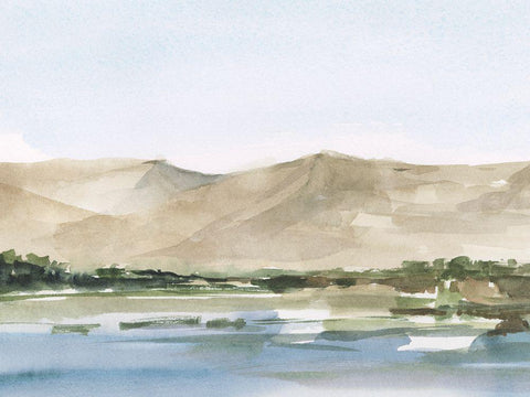 Desert Mountains I Black Ornate Wood Framed Art Print with Double Matting by Harper, Ethan