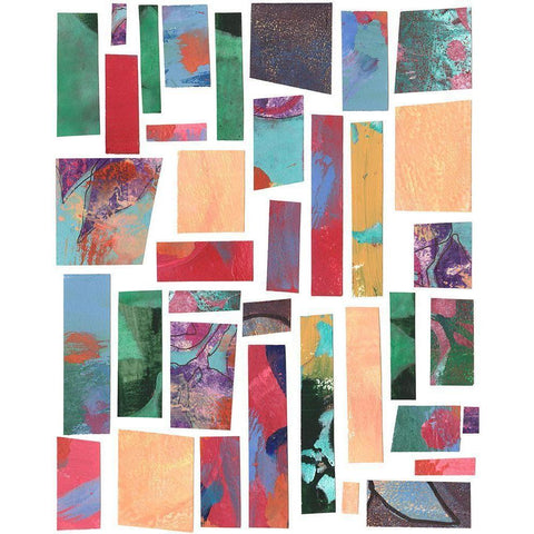 Broken Fragments I Black Modern Wood Framed Art Print by Moore, Regina