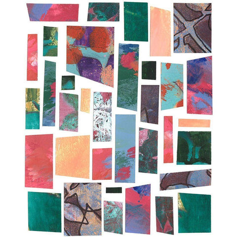 Broken Fragments II White Modern Wood Framed Art Print by Moore, Regina