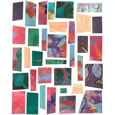 Broken Fragments IV Black Modern Wood Framed Art Print by Moore, Regina