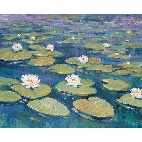 Morning Lilies II Gold Ornate Wood Framed Art Print with Double Matting by OToole, Tim