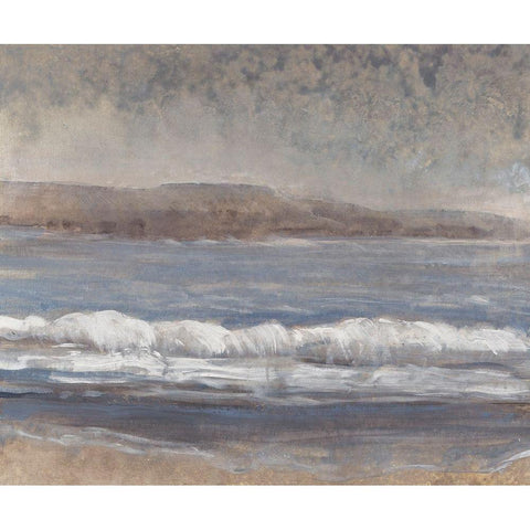 Sandy Beach I Black Modern Wood Framed Art Print with Double Matting by OToole, Tim