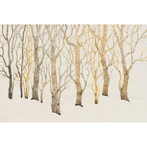 Bare Trees I Gold Ornate Wood Framed Art Print with Double Matting by OToole, Tim