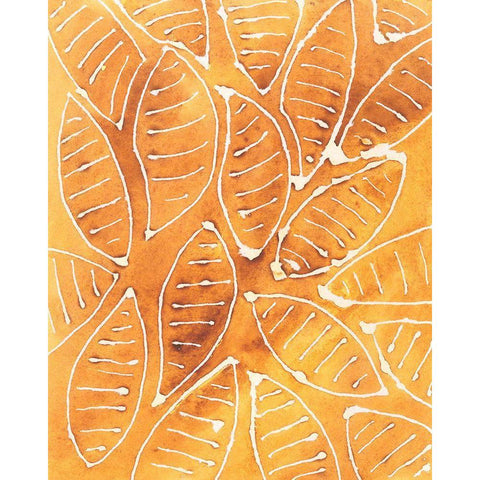 Stylized Leaf Shapes II Gold Ornate Wood Framed Art Print with Double Matting by Moore, Regina