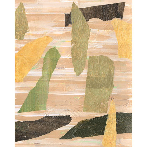 Painted Paper Pieces II Black Modern Wood Framed Art Print with Double Matting by Moore, Regina