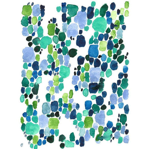 Sea Glass Spirit I White Modern Wood Framed Art Print by Moore, Regina