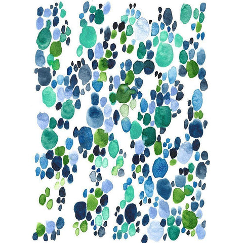 Sea Glass Spirit II Black Modern Wood Framed Art Print with Double Matting by Moore, Regina
