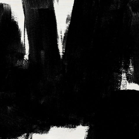 Block Brushwork I Black Modern Wood Framed Art Print by Vess, June Erica