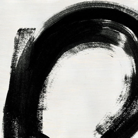 Block Brushwork II Black Ornate Wood Framed Art Print with Double Matting by Vess, June Erica