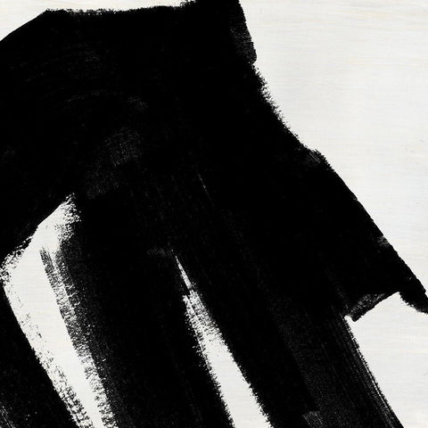 Block Brushwork III Black Modern Wood Framed Art Print by Vess, June Erica