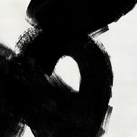 Block Brushwork IV Black Ornate Wood Framed Art Print with Double Matting by Vess, June Erica