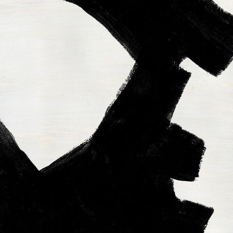 Block Brushwork V Black Ornate Wood Framed Art Print with Double Matting by Vess, June Erica