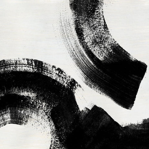 Block Brushwork VI Gold Ornate Wood Framed Art Print with Double Matting by Vess, June Erica