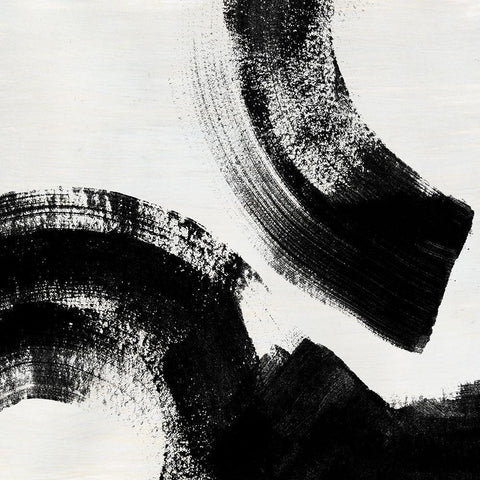 Block Brushwork VI White Modern Wood Framed Art Print with Double Matting by Vess, June Erica