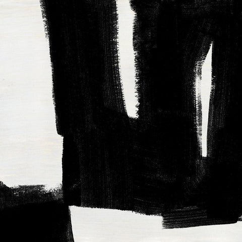 Block Brushwork VII Black Modern Wood Framed Art Print with Double Matting by Vess, June Erica