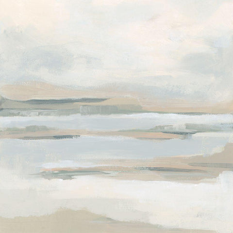 Tonal Tides II White Modern Wood Framed Art Print with Double Matting by Vess, June Erica