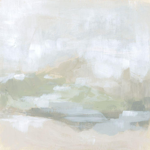 Tonal Horizon II White Modern Wood Framed Art Print with Double Matting by Vess, June Erica