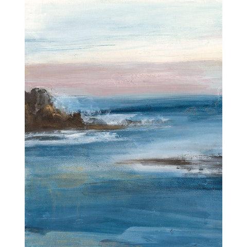 Merging the Ocean I Gold Ornate Wood Framed Art Print with Double Matting by Bramma, Lila