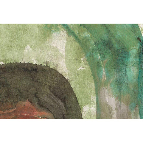 Serene Green I Black Modern Wood Framed Art Print by Bramma, Lila