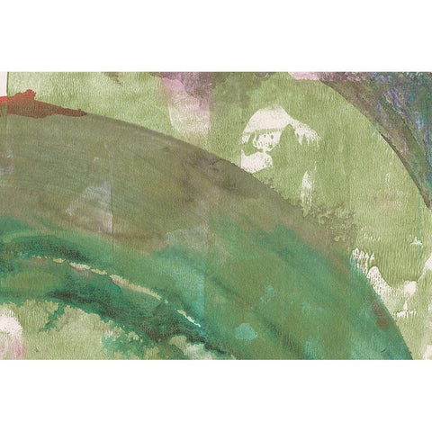 Serene Green II Gold Ornate Wood Framed Art Print with Double Matting by Bramma, Lila