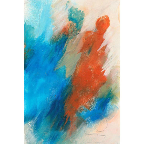 Fire and Water I Black Modern Wood Framed Art Print by Bramma, Lila