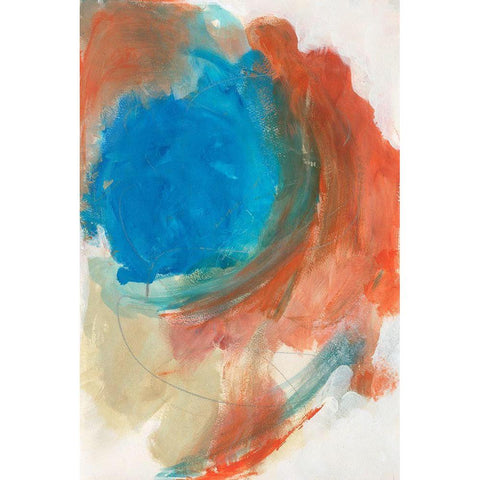 Fire and Water II White Modern Wood Framed Art Print by Bramma, Lila