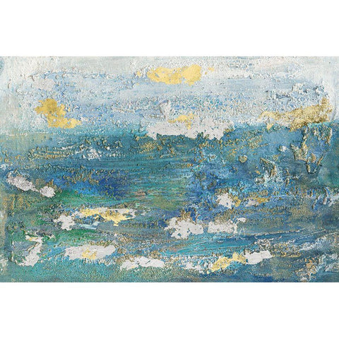 Sparkling Sea I Black Modern Wood Framed Art Print with Double Matting by Bramma, Lila