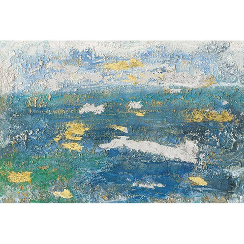Sparkling Sea II White Modern Wood Framed Art Print by Bramma, Lila