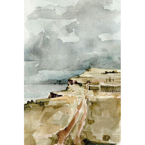 Rainy Coast II White Modern Wood Framed Art Print by Caroline, Emma