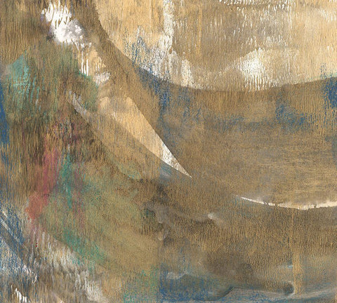 Sheer Gold II White Modern Wood Framed Art Print with Double Matting by Bramma, Lila